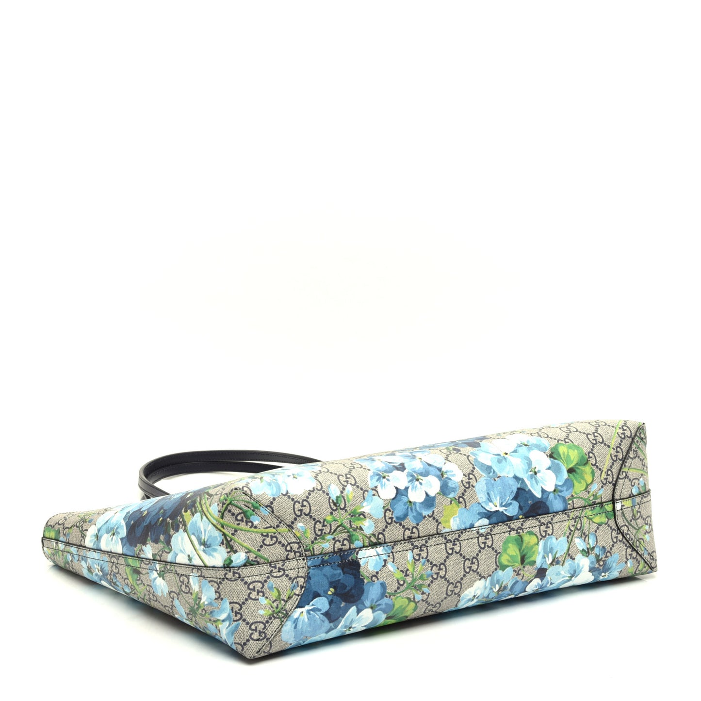 GG Supreme Monogram Blooms Medium Reversible Tote Beige Blue Navy