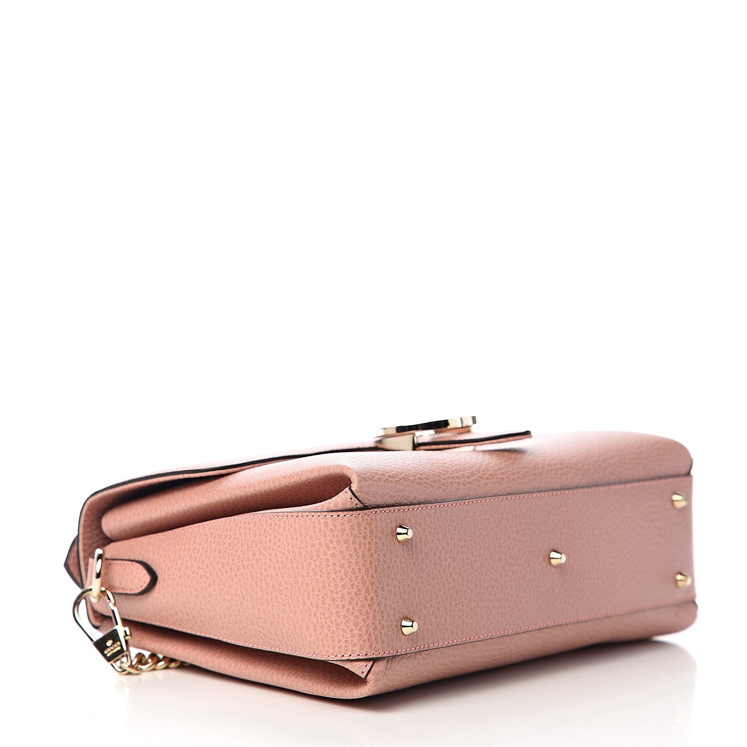 Gucci Dollar Calfskin Interlocking G Top Handle Shoulder Bag Soft Pink 3 of 9