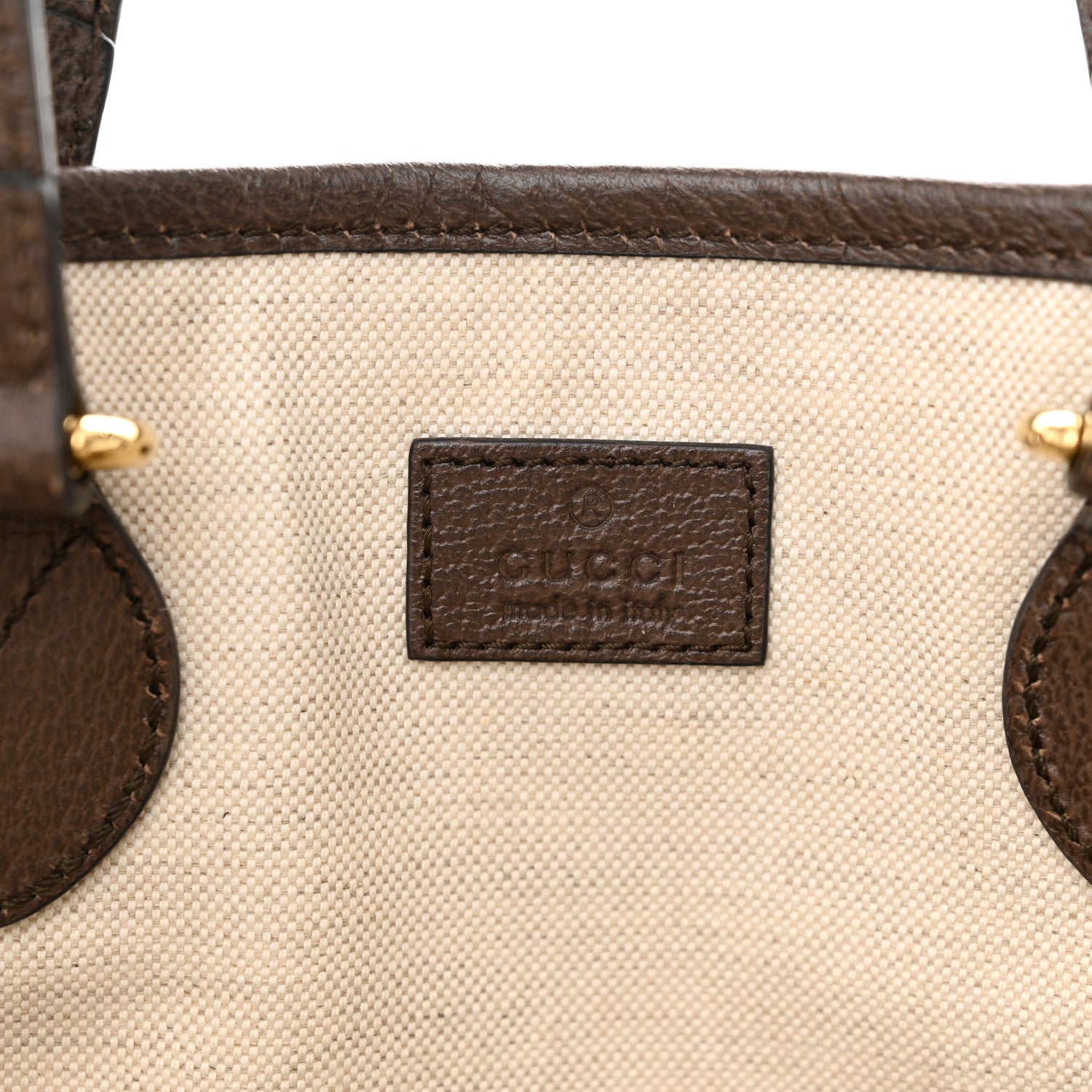 Gucci GG Supreme Monogram Textured Calfskin Small Ophidia Shoulder Tote Bag Beige Ebony New Acero 7 of 16