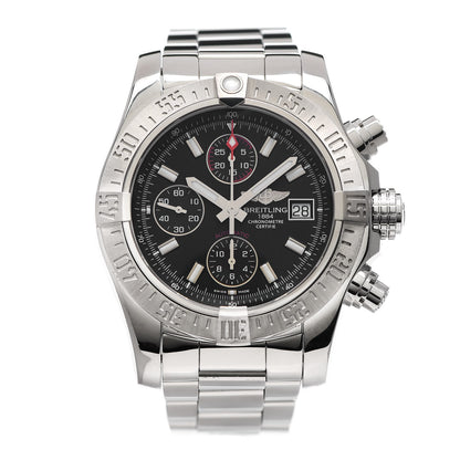 Breitling Stainless Steel 43mm Avenger II Chronograph Automatic Watch Black A13381 1 of 6