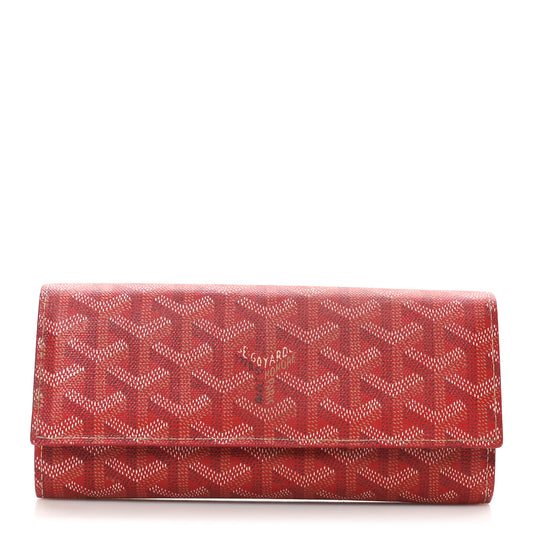 Goyardine Varenne Long Wallet Red
