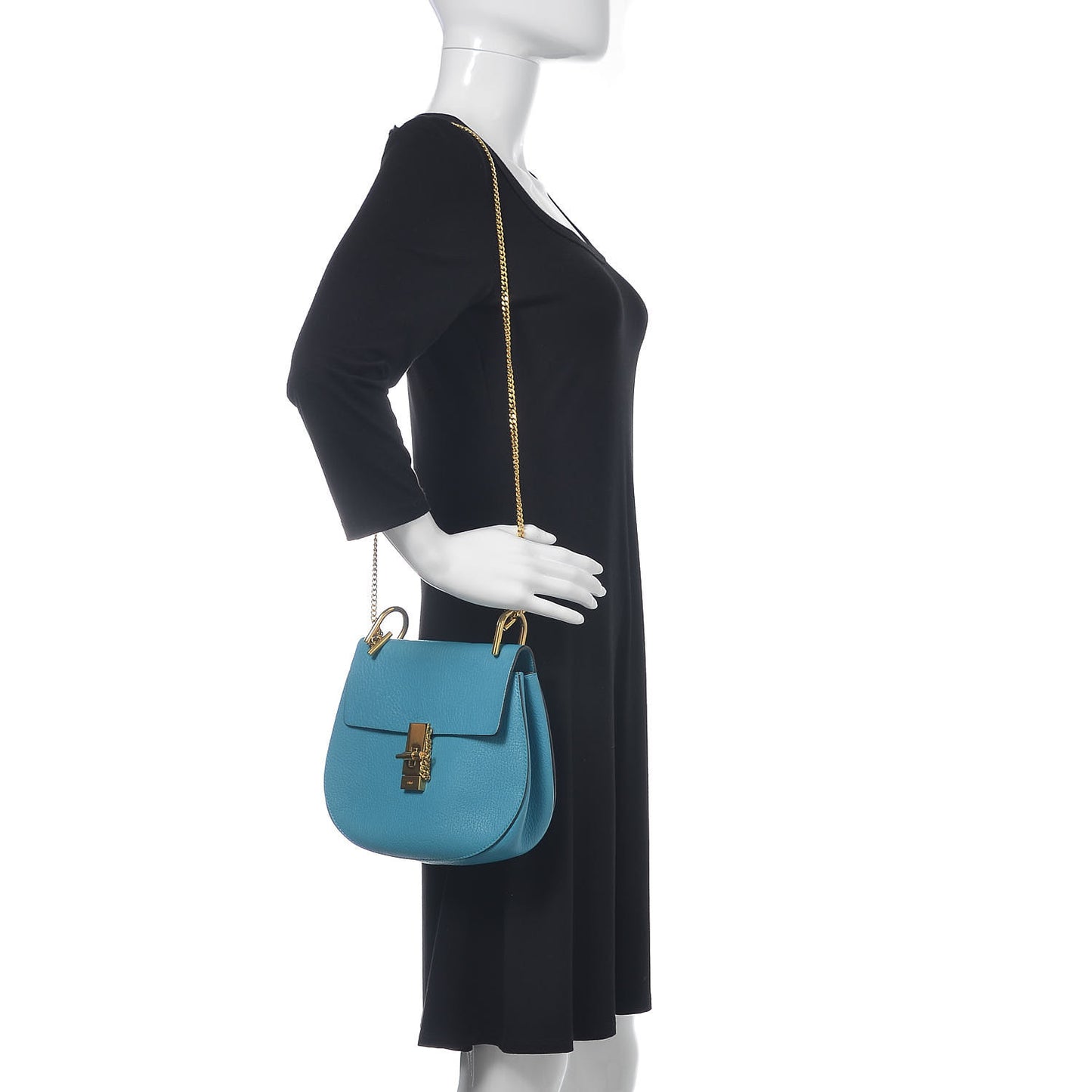 Grained Lambskin Drew Shoulder Bag