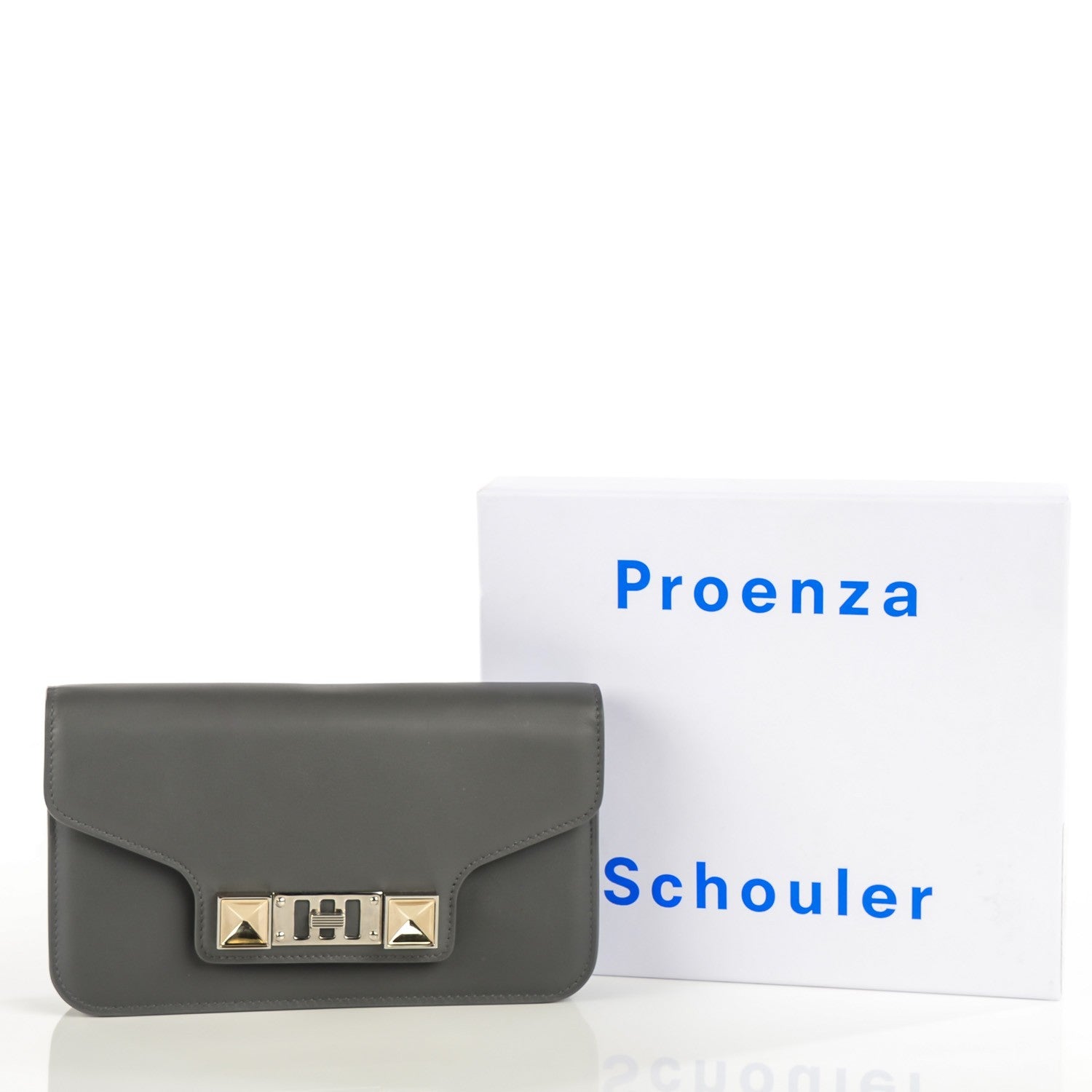 Proenza Schouler Smooth Calfskin PS11 Chain Wallet Heather Grey 5 of 7