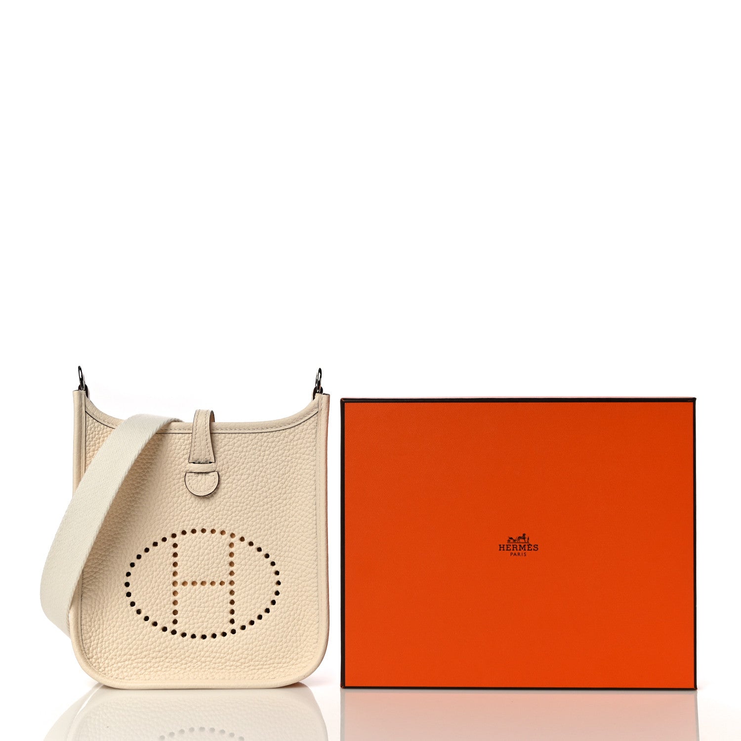 Hermes Taurillon Clemence Amazone Evelyne TPM Nata Craie 10 of 10