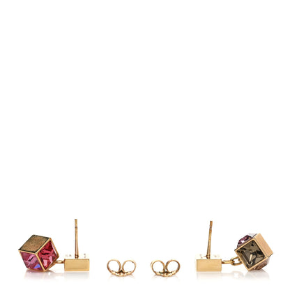 Louis Vuitton Swarovski Gamble Earrings Gold Multicolor 3 of 4