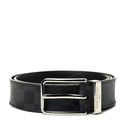 Louis Vuitton Damier Graphite Calfskin Belt 90 36 Black 1 of 5