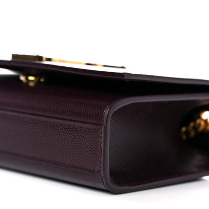 Saint Laurent Grain De Poudre Small Monogram Kate Satchel Armaranto 5 of 7