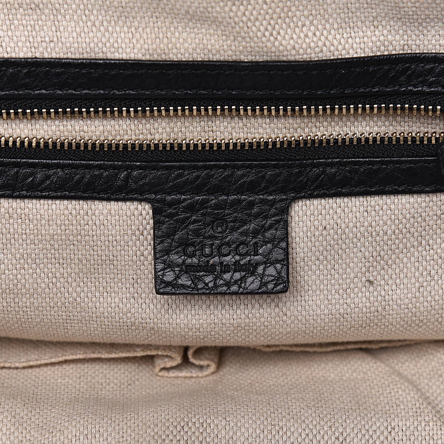 Gucci Pebbled Calfskin Medium Soho Shoulder Bag Black 6 of 12