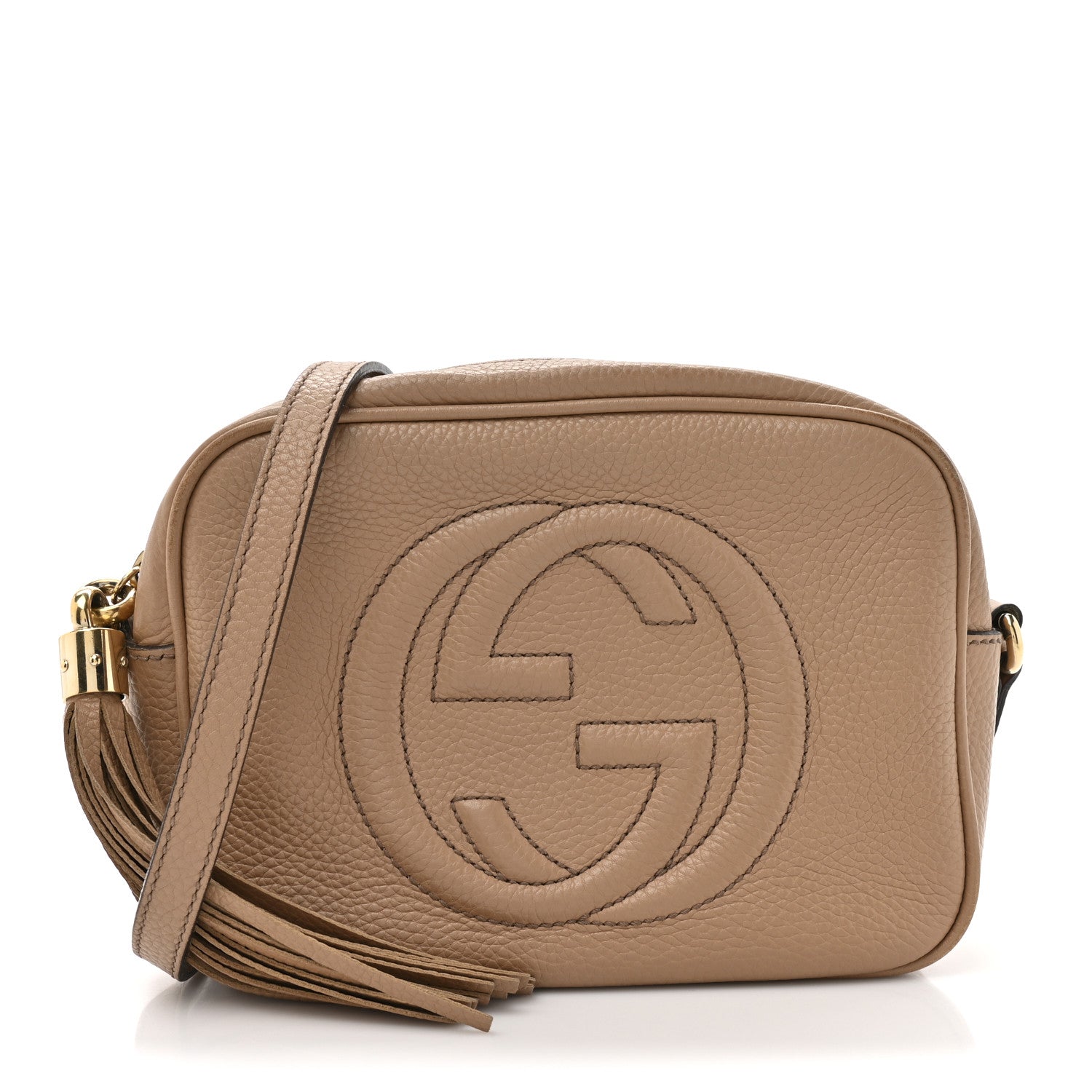 Gucci Pebbled Calfskin Small Soho Disco Bag Rose Beige 1 of 17