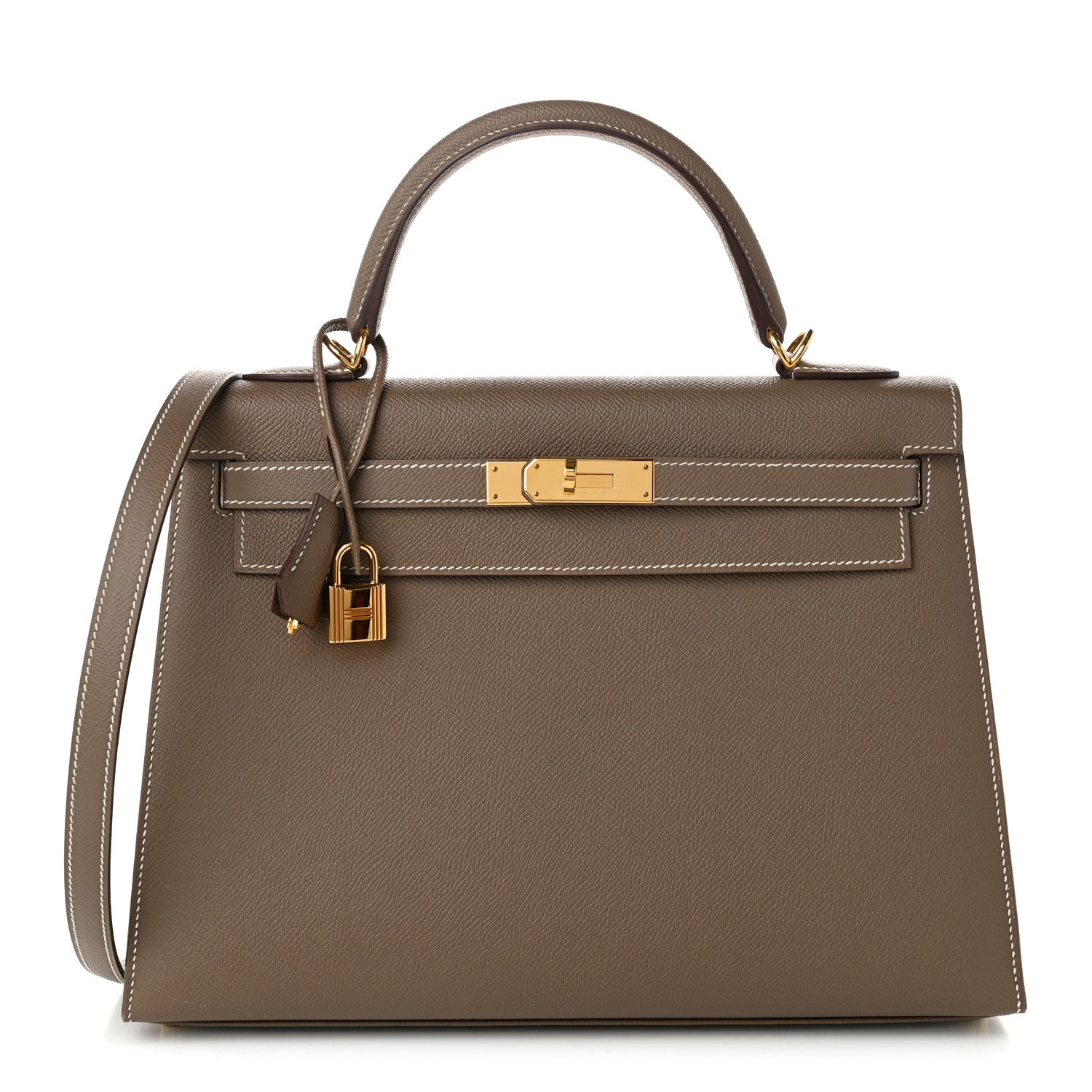 Hermes Epsom Kelly Sellier 32 Etoupe 1 of 11