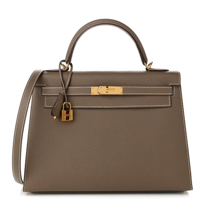 Hermes Epsom Kelly Sellier 32 Etoupe 1 of 11