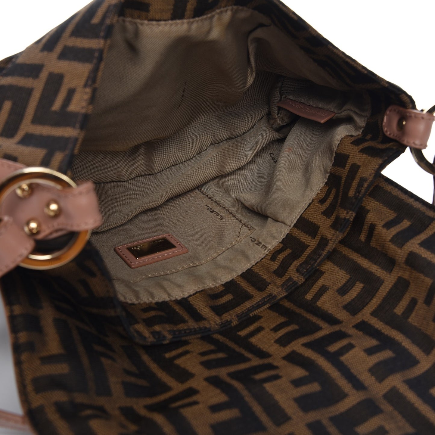 Zucca Cuoio Lucido Small Chef Shoulder Bag Tobacco Bois de Rose