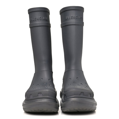 Balenciaga X CROCS Rubber Womens Rain Boots 37 Grafite 3 of 8