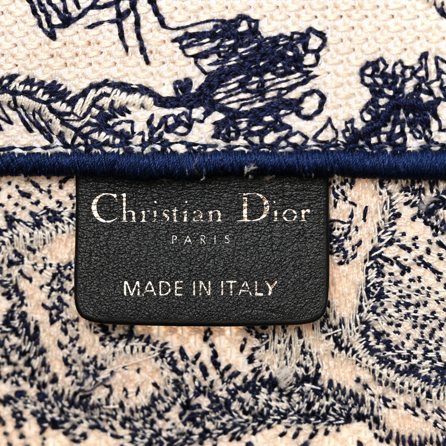 Christian Dior Canvas Embroidered Medium Dioriviera Toile De Jouy Book Tote Blue 11 of 27