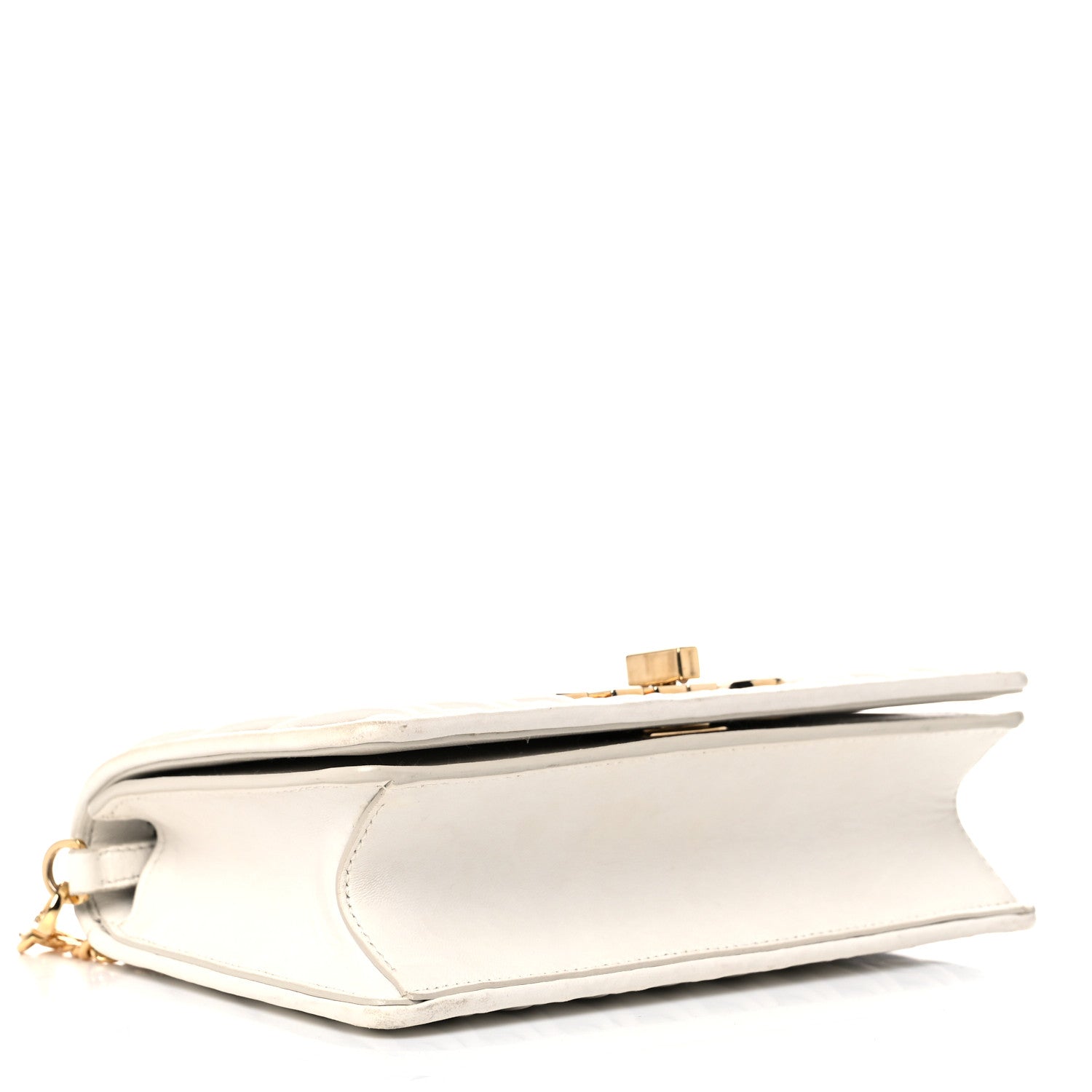 Miu Miu Nappa Matelasse Chain Crossbody White 4 of 11
