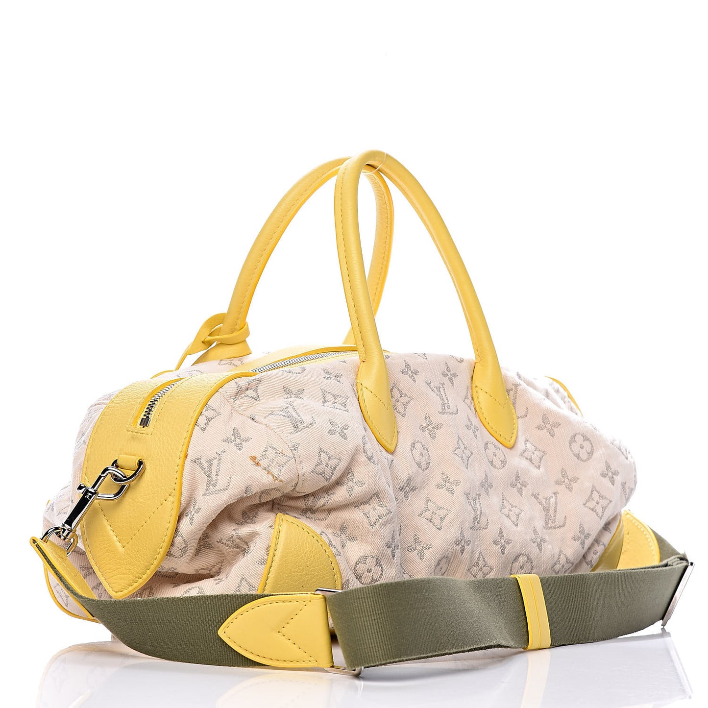 Monogram Denim Speedy Round Yellow