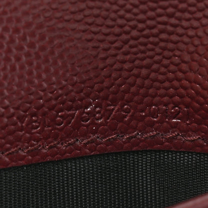 Saint Laurent Grain De Poudre Matelasse Chevron Monogram Zipped Card Case Rouge Eros 7 of 12