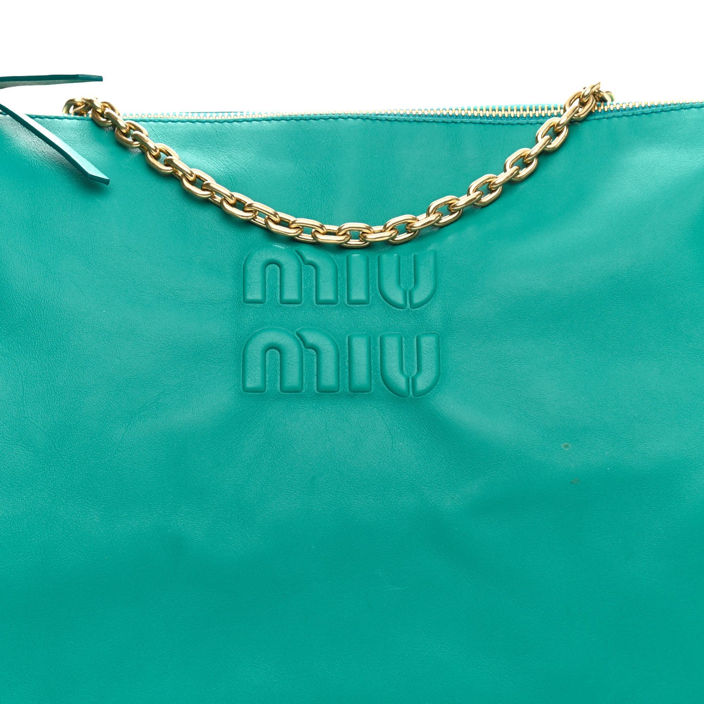 Soft Calf Softy Shoulder Bag Peacock Blue