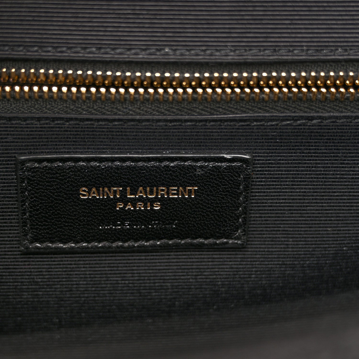 Saint Laurent Grain De Poudre Matelasse Chevron Large Monogram Satchel Black 6 of 13