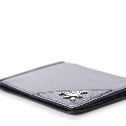 Prada Saffiano Money Clip Bi-Fold Wallet Black 11 of 13