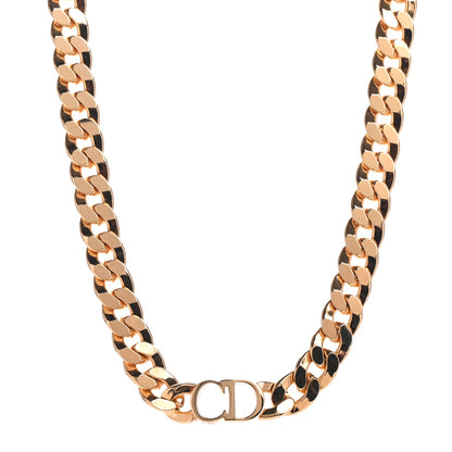 Christian Dior Metal Danseuse Etoile Chain Choker Necklace Gold 1 of 5