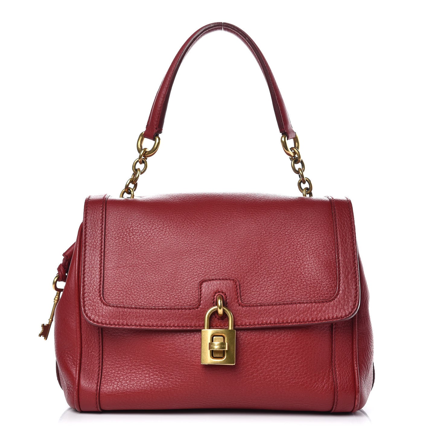 Calfskin Padlock Shoulder Bag Red
