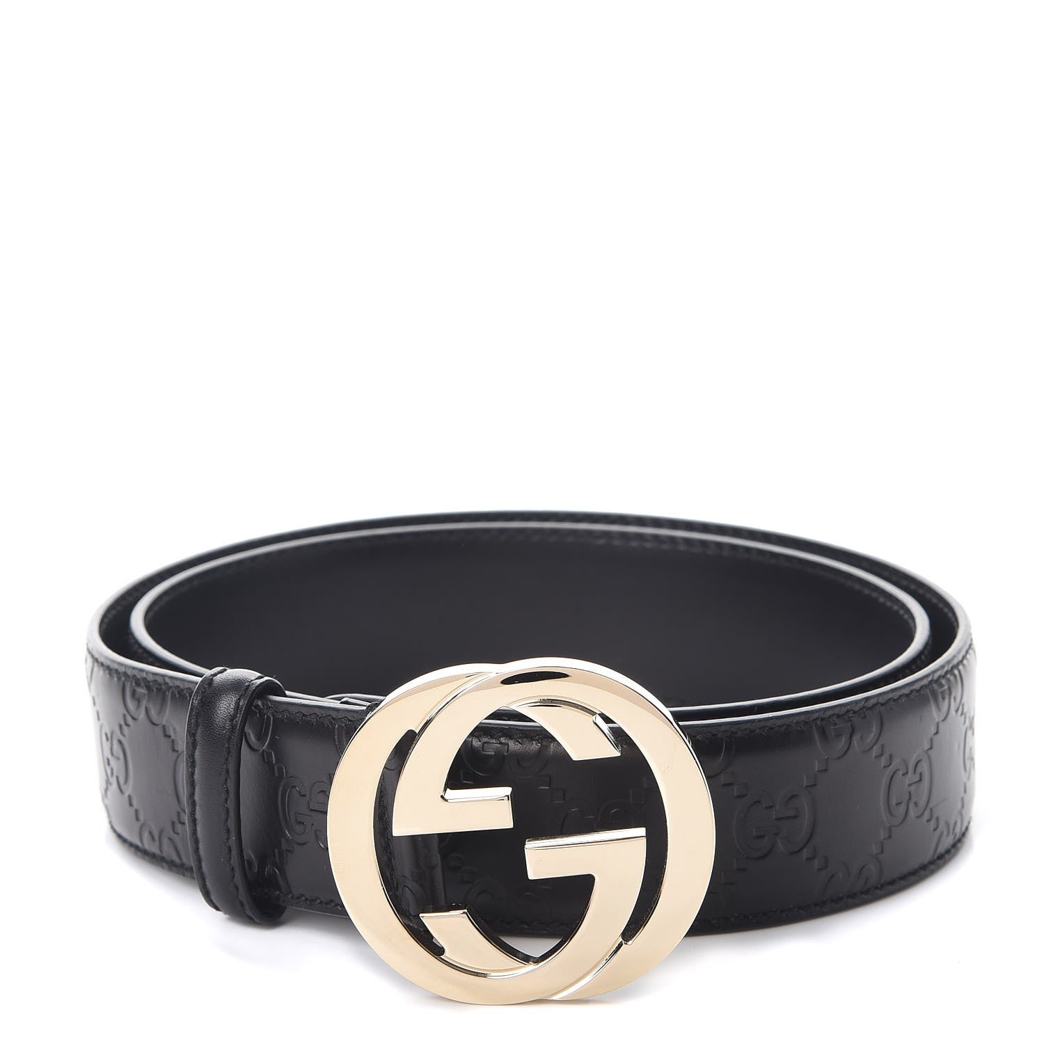 Gucci Guccissima Interlocking G Belt 95 38 Black 1 of 7