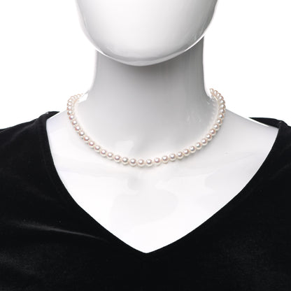 Mikimoto 18K Yellow Gold Akoya Pearl 6-6.5mm Strand Necklace 16" 2 of 4