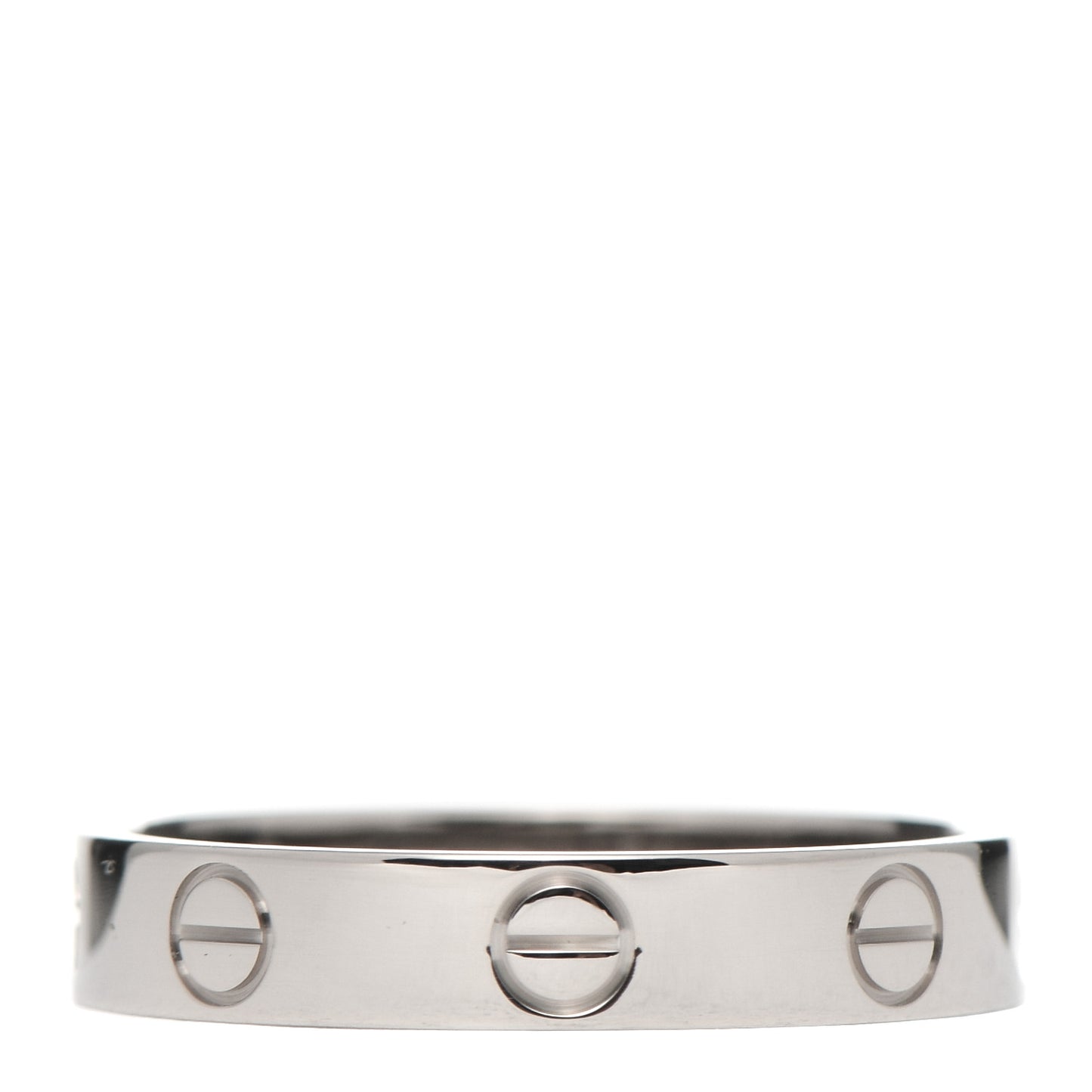 18K White Gold 3.5mm LOVE Wedding Band Ring 54 6.75