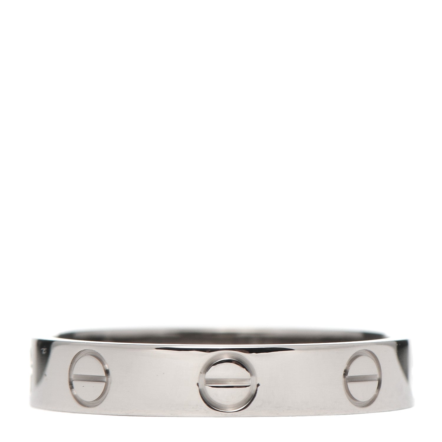 Cartier 18K White Gold 3.5mm LOVE Wedding Band Ring 54 6.75 3 of 6