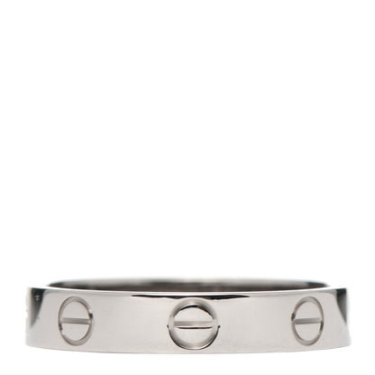 Cartier 18K White Gold 3.5mm LOVE Wedding Band Ring 54 6.75 3 of 6