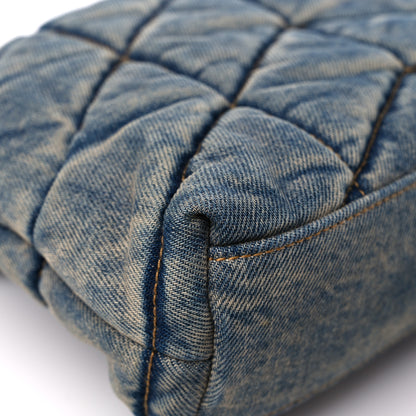 Saint Laurent Denim Quilted Toy Loulou Puffer Monogram Chain Satchel Blue Cinnamon 10 of 12
