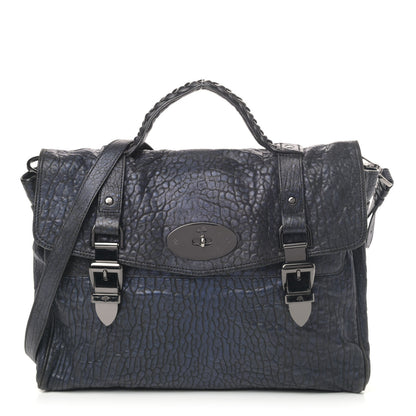Mulberry Metallic Shrunken Calfskin Medium Alexa Midnight Blue 1 of 8