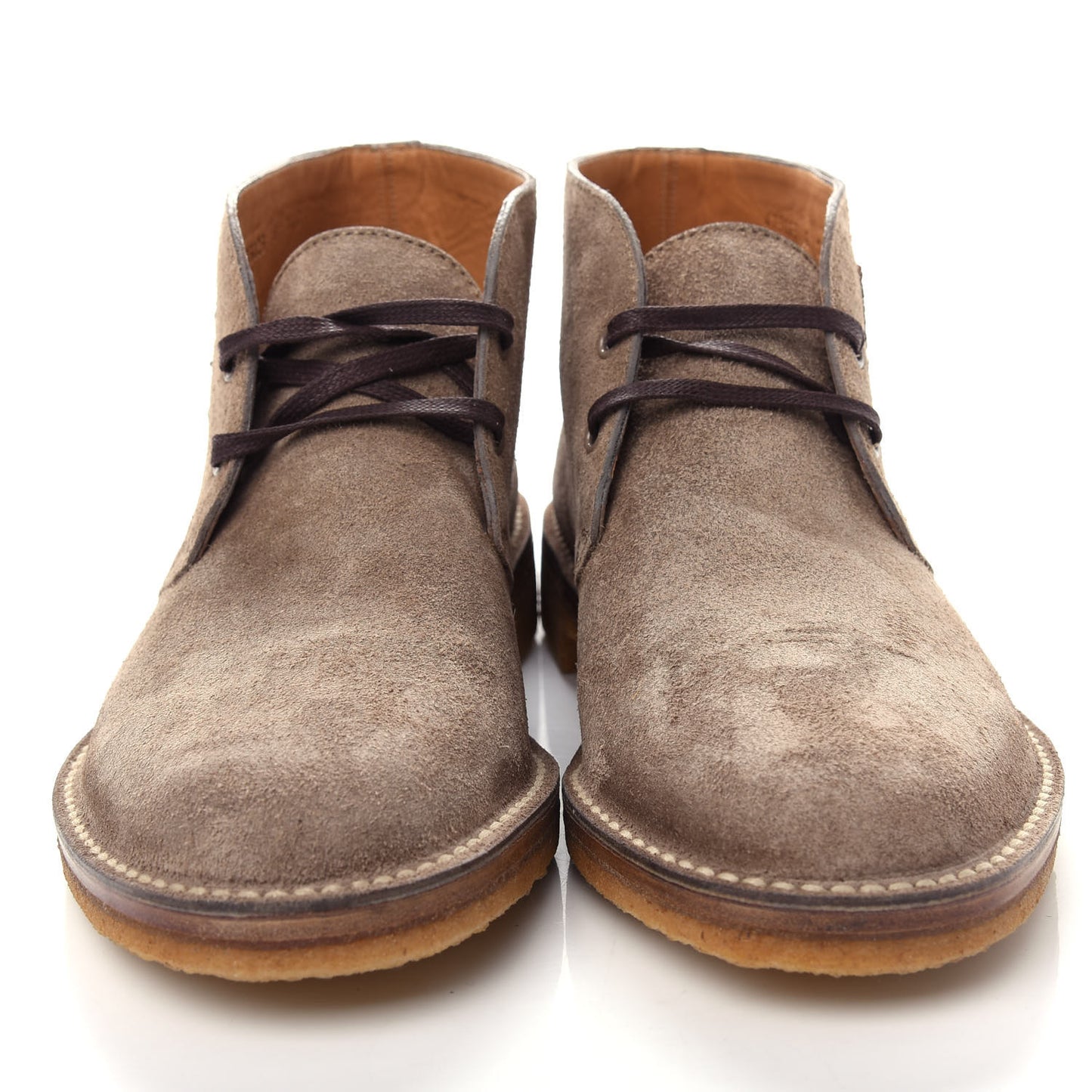 Suede Embroidered Mens UFO and Owl Boots 8 Beige
