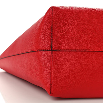 Alexander McQueen Grained Calfskin Skull Open Shopper Tote Red 8 of 9