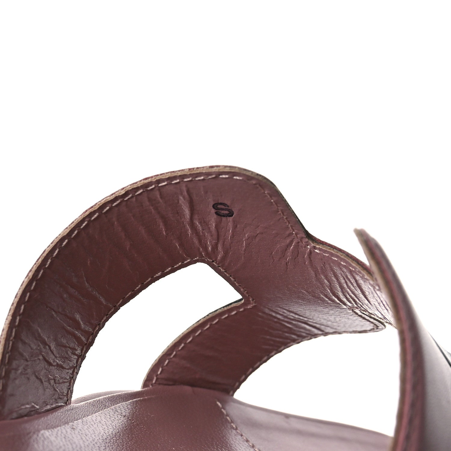 Hermes Box Calfskin Oran Sandals 38 Black Vieux Rose 8 of 10