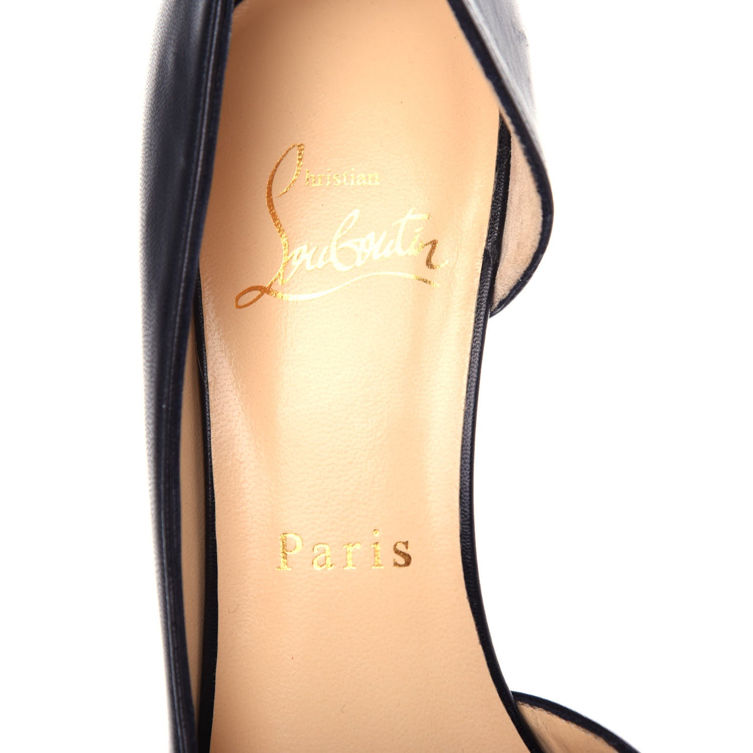 Christian Louboutin Kid Cuoio Karera 45 Pumps 38 Black 742468