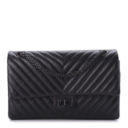Chanel Aged Calfskin Chevron Quilted 2.55 Reissue 226 So Black 1 of 10
