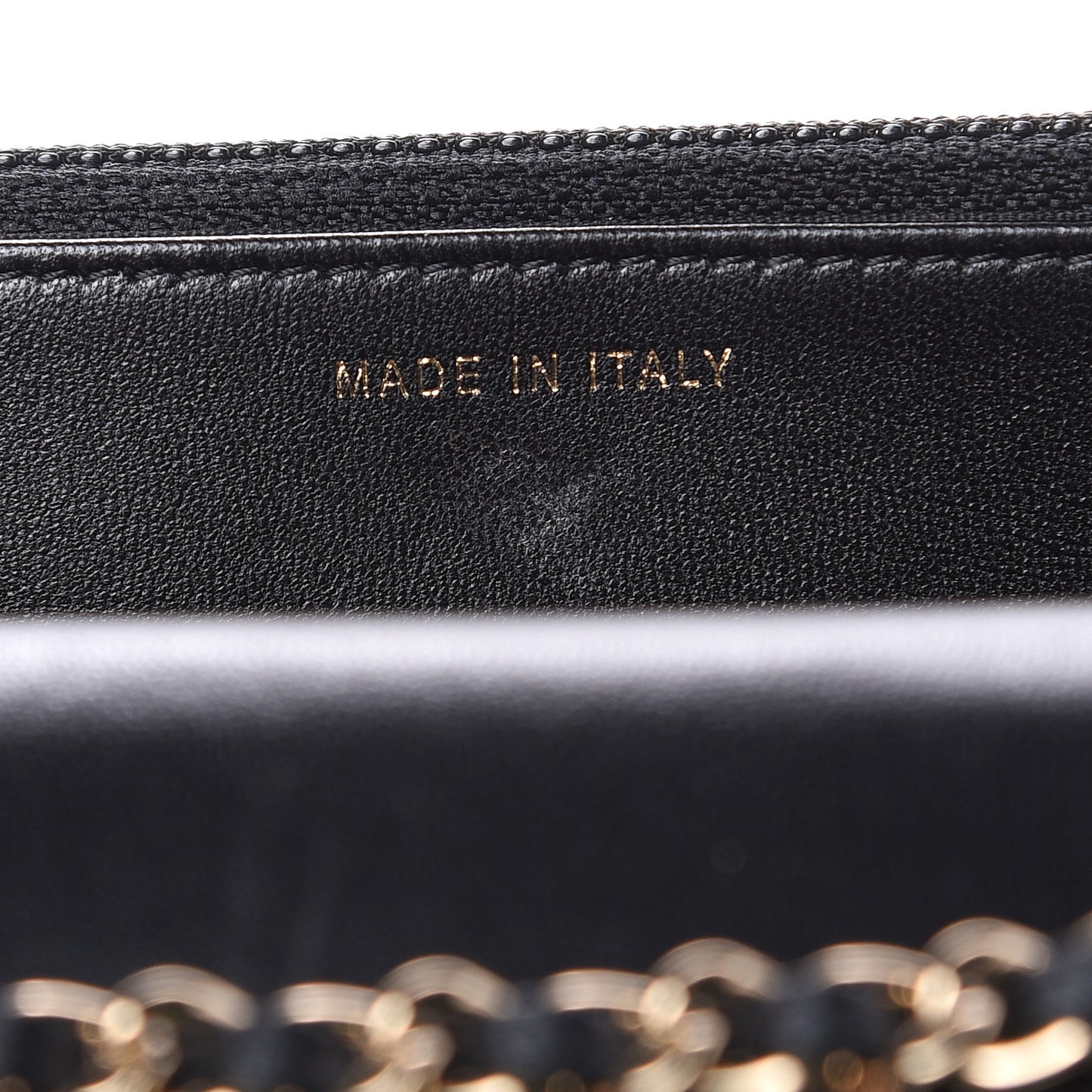 Lambskin Quilted Trendy CC Wallet On Chain WOC Black