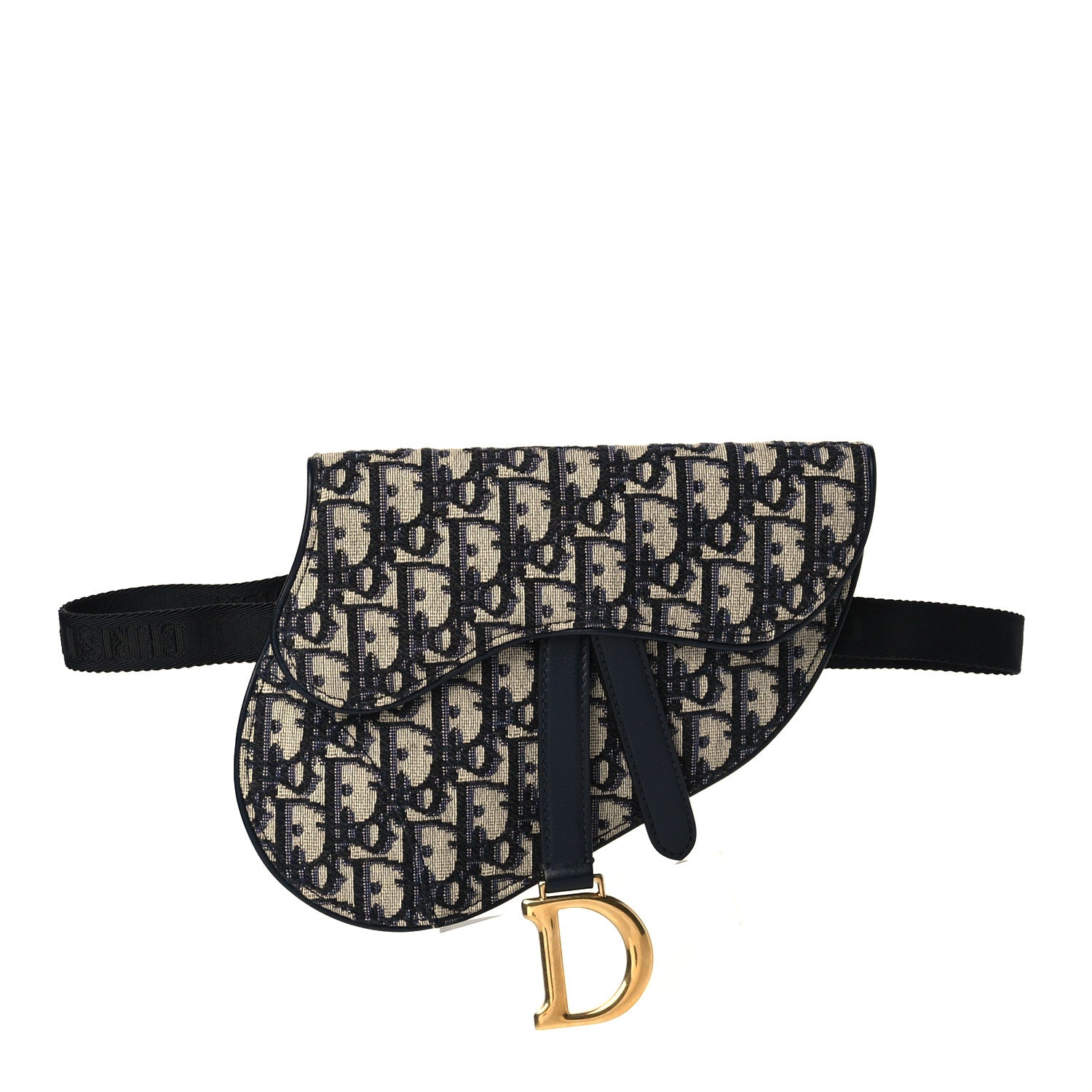 Christian Dior Oblique Saddle Belt Pouch Blue 1 of 6