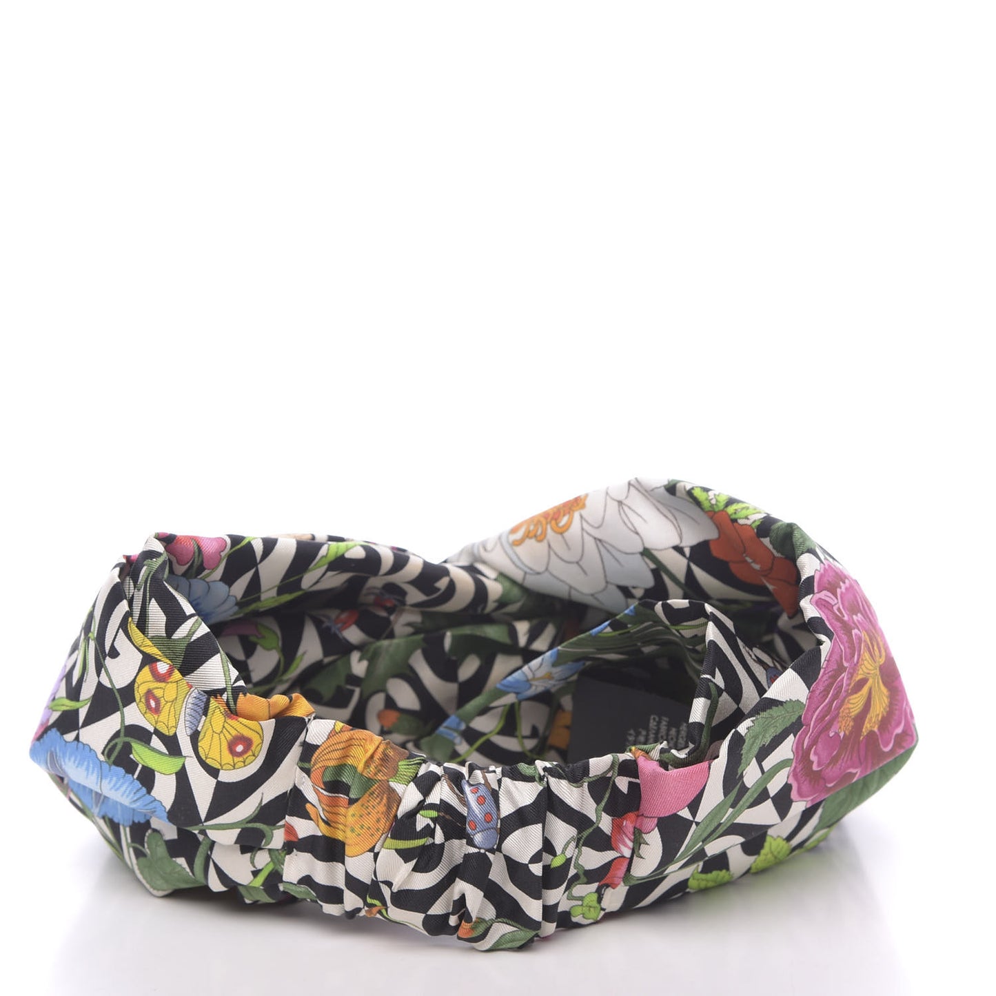 Silk G Rhombus Flora Print Headband M Multicolor