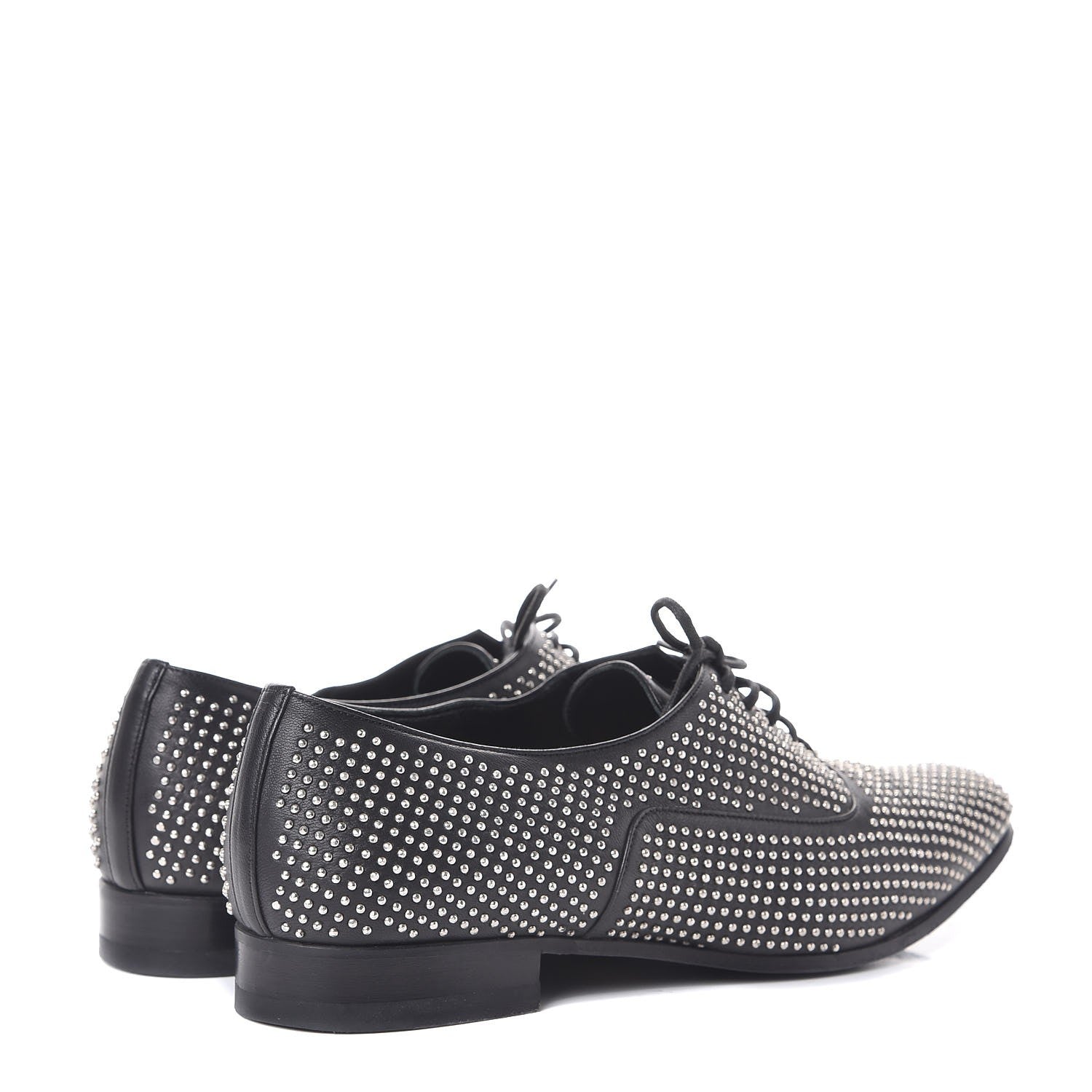 Saint Laurent Calfskin Metal Eyelet LuLu Richelieu Metal Eyelet Lace Up Oxfords 38.5 Black 4 of 14