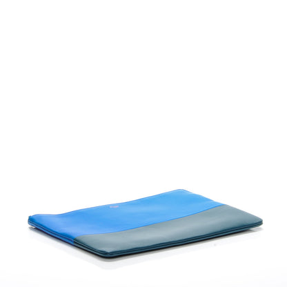 Celine Lambskin Bi-Color Solo Clutch Pouch Bright Blue Peacock 4 of 8