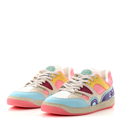 Gucci Demetra Womens Basket Low Top Sneakers 39 Spongy Azure Great White Mystic White Box Pink 4 of 10