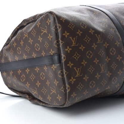 Louis Vuitton Monogram Macassar Keepall Bandouliere 55 8 of 10