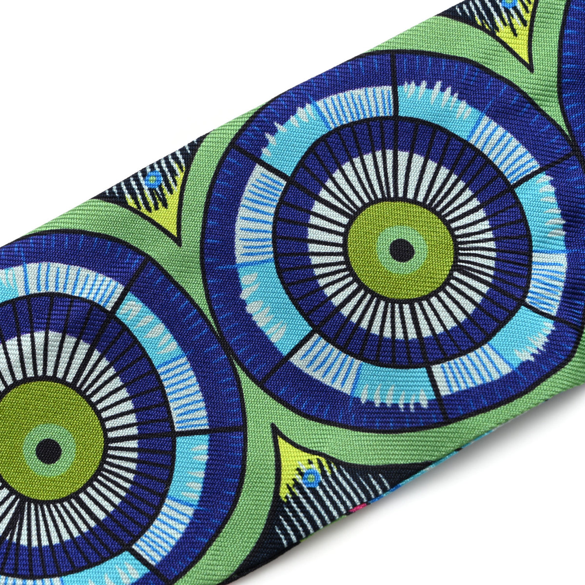 Hermes Silk The Savana Dance Twilly Rose Indien Indigo Vert 5 of 6