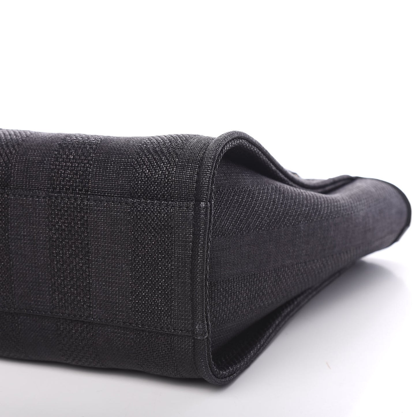 Mixed Fibers Striped Small Deauville Tote Black