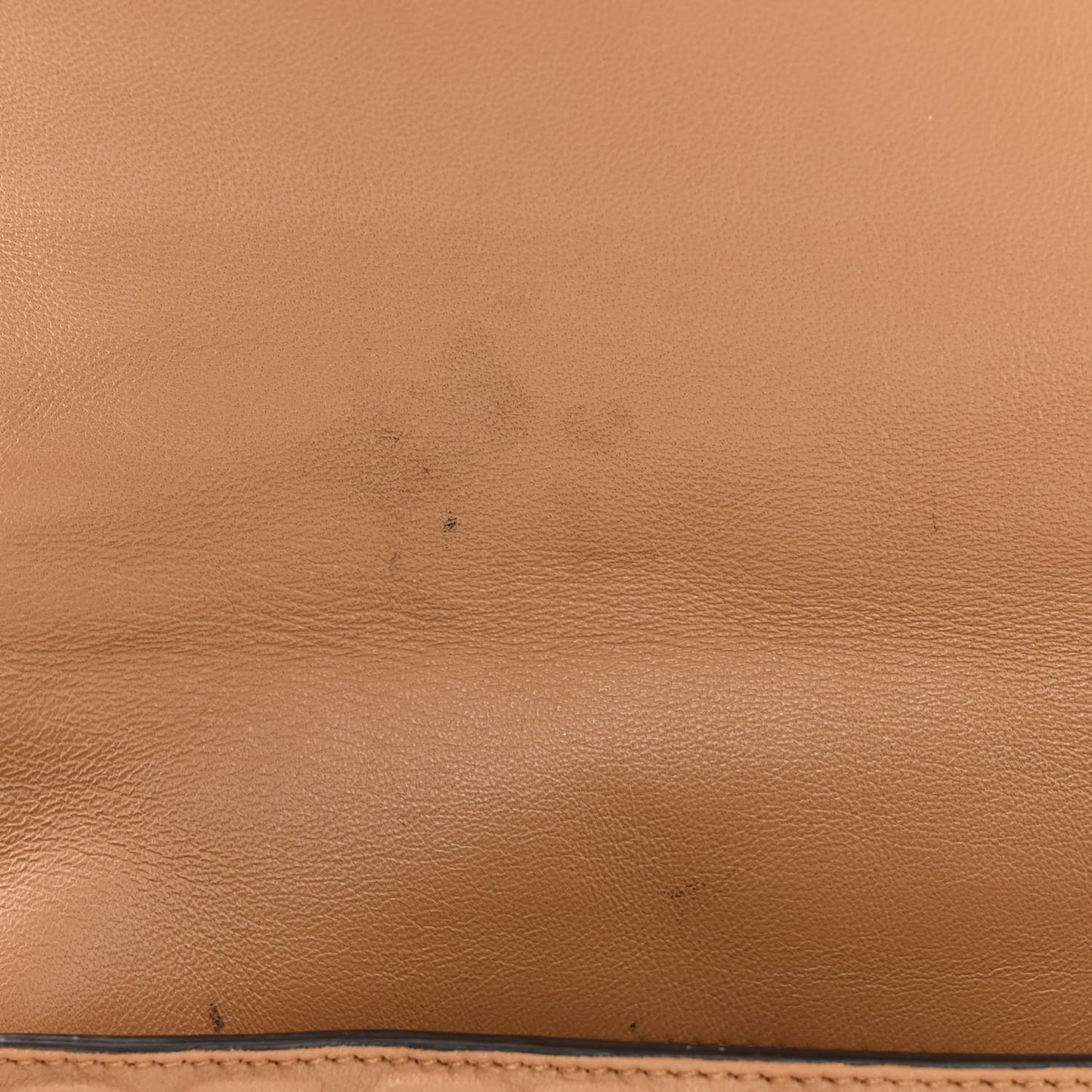 Nappa FF 1974 Embossed Baguette Miele Scuro
