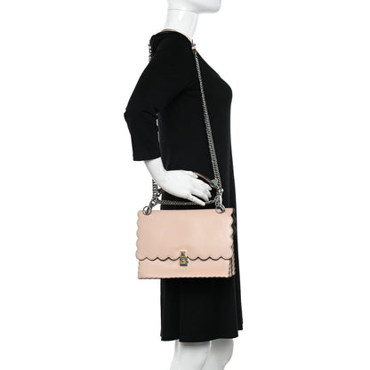 Fendi Vitello Liberty Scalloped Studded Kan I Shoulder Bag Plaster 2 of 18