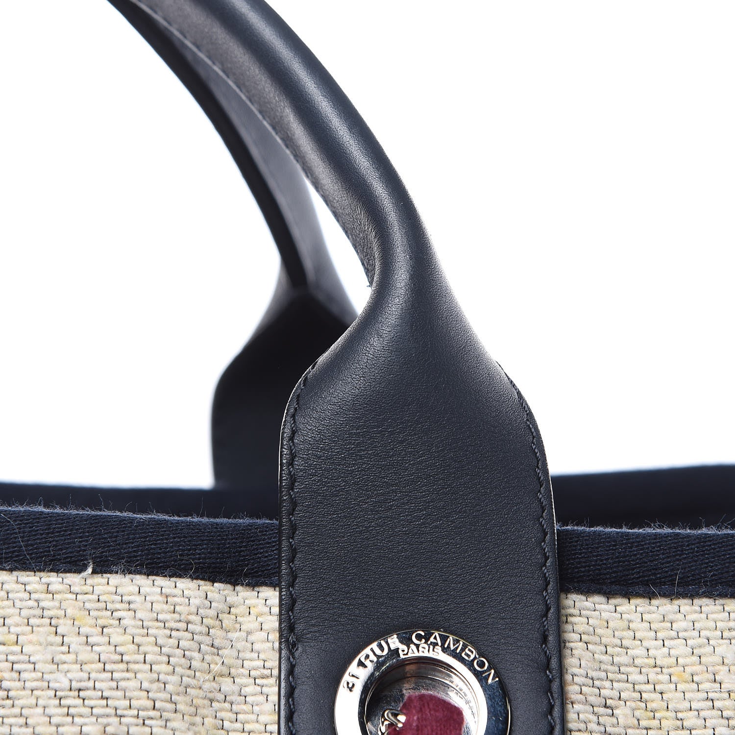 Chanel Striped Canvas Medium Deauville Tote Beige 11 of 14